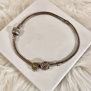 Vintage Pandora Bracelet Silver Sterling